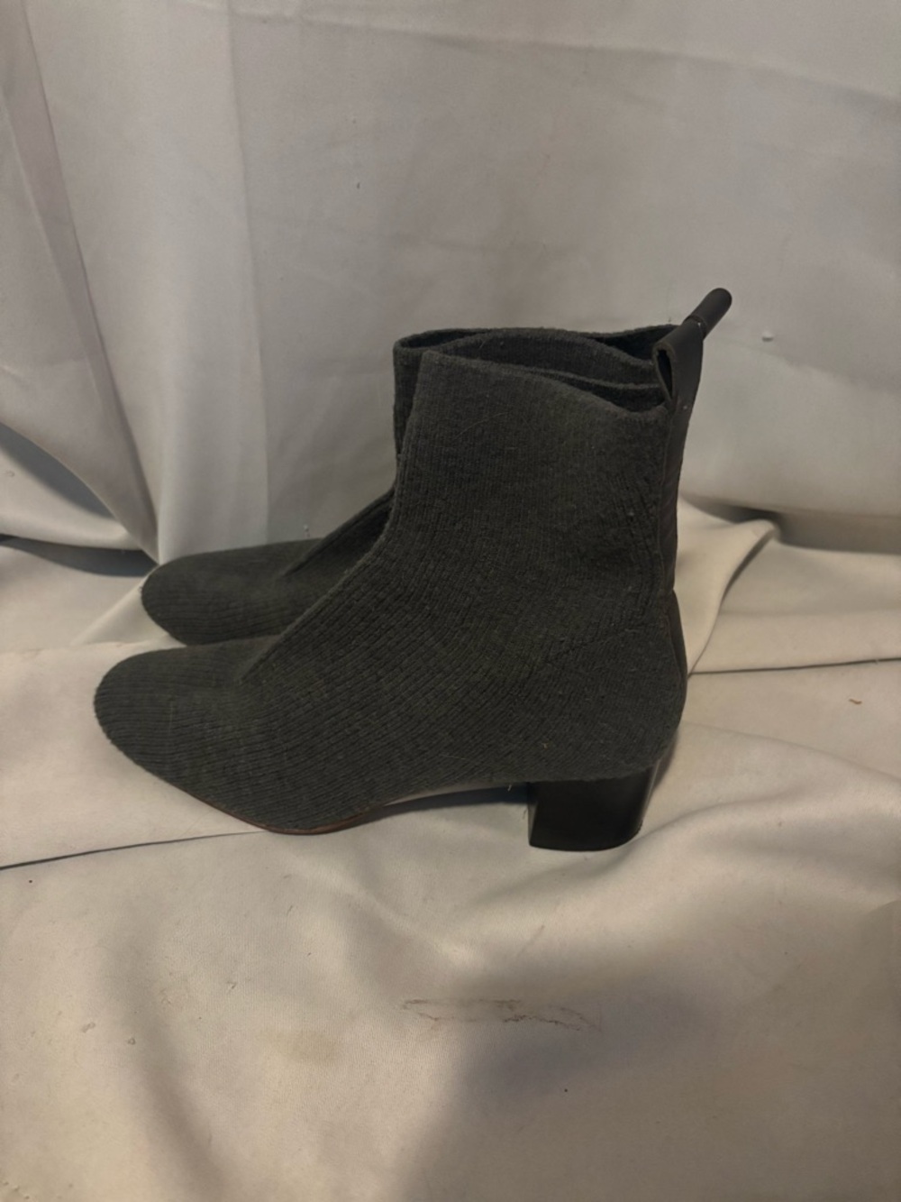 Everlane Charcoal Knit Ankle Booties
